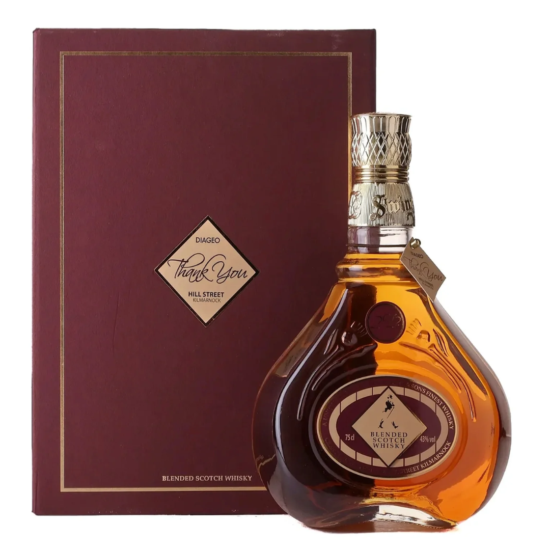 Johnnie Walker 50th Anniversary Diageo Thank You Hill Street Commemorative Swing Blended Scotch