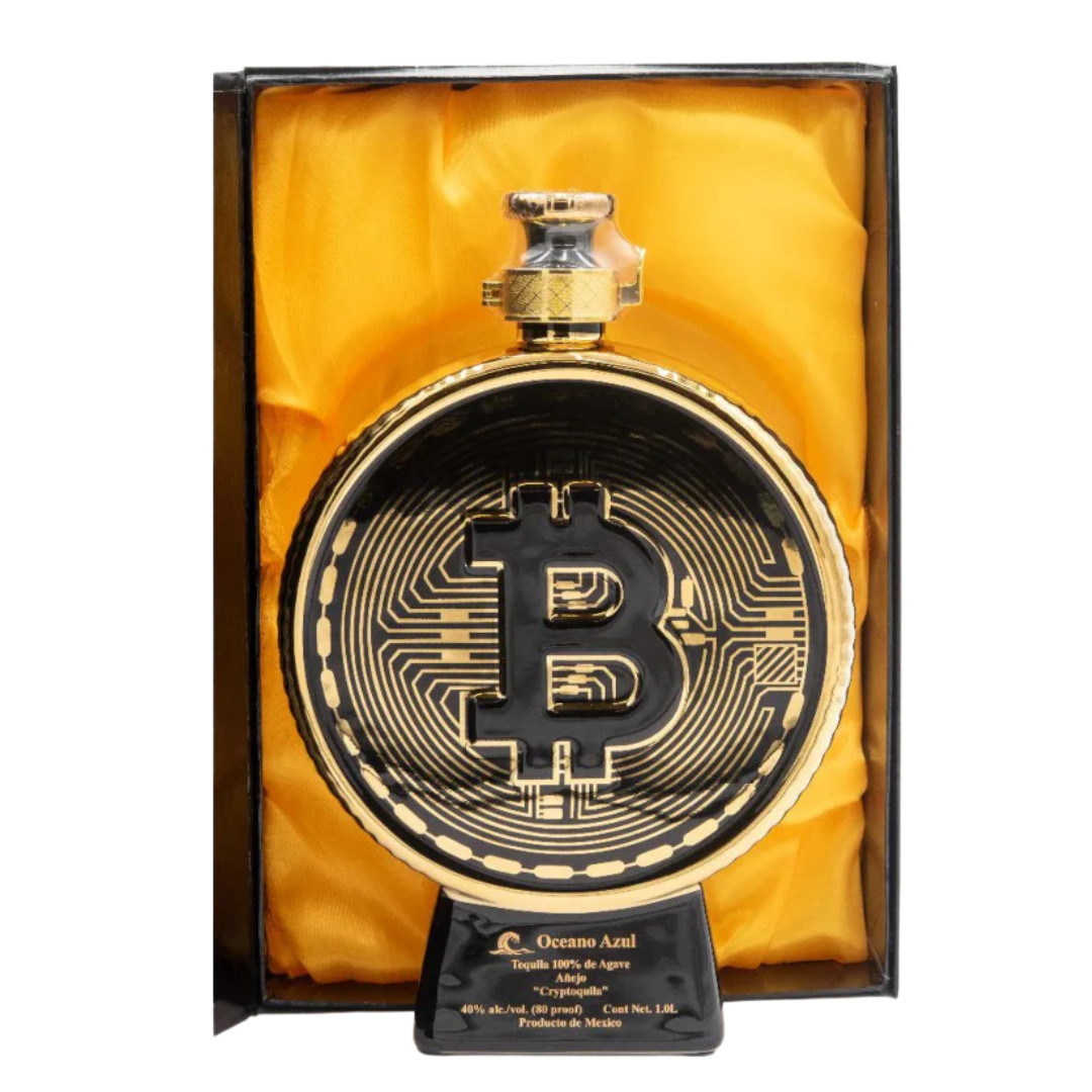 Oceano Azul Bitcoin Cryptoquila Anejo Tequila 1L