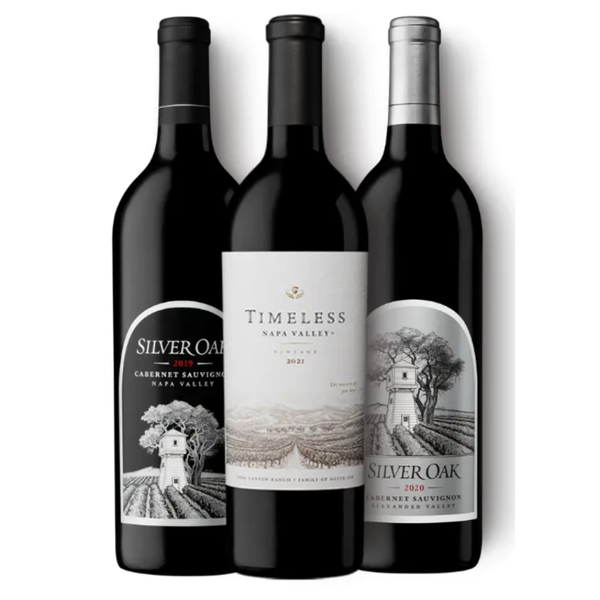 Silver Oak Napa & Alexander Valley Cabernet & Timeless Napa Valley Red Bundle 750mL