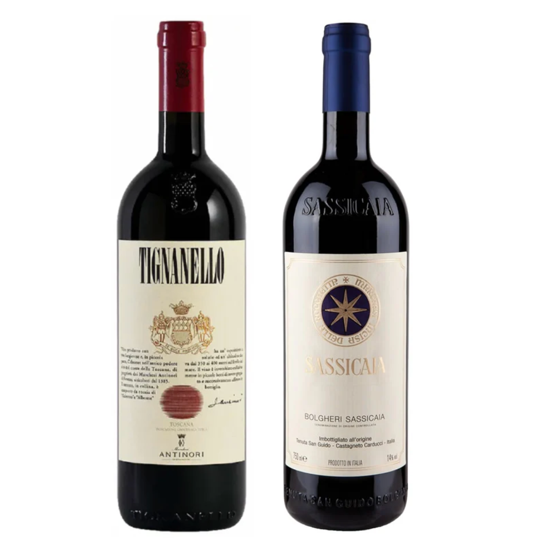Antinori Tignanello & San Guido Sassicaia Value Bundle 750mL
