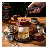 Whiskey Smoker Kit & Torch, 6 Wood Chips, 2 Glasses, 2 Ice Ball Molds (NO Butane)