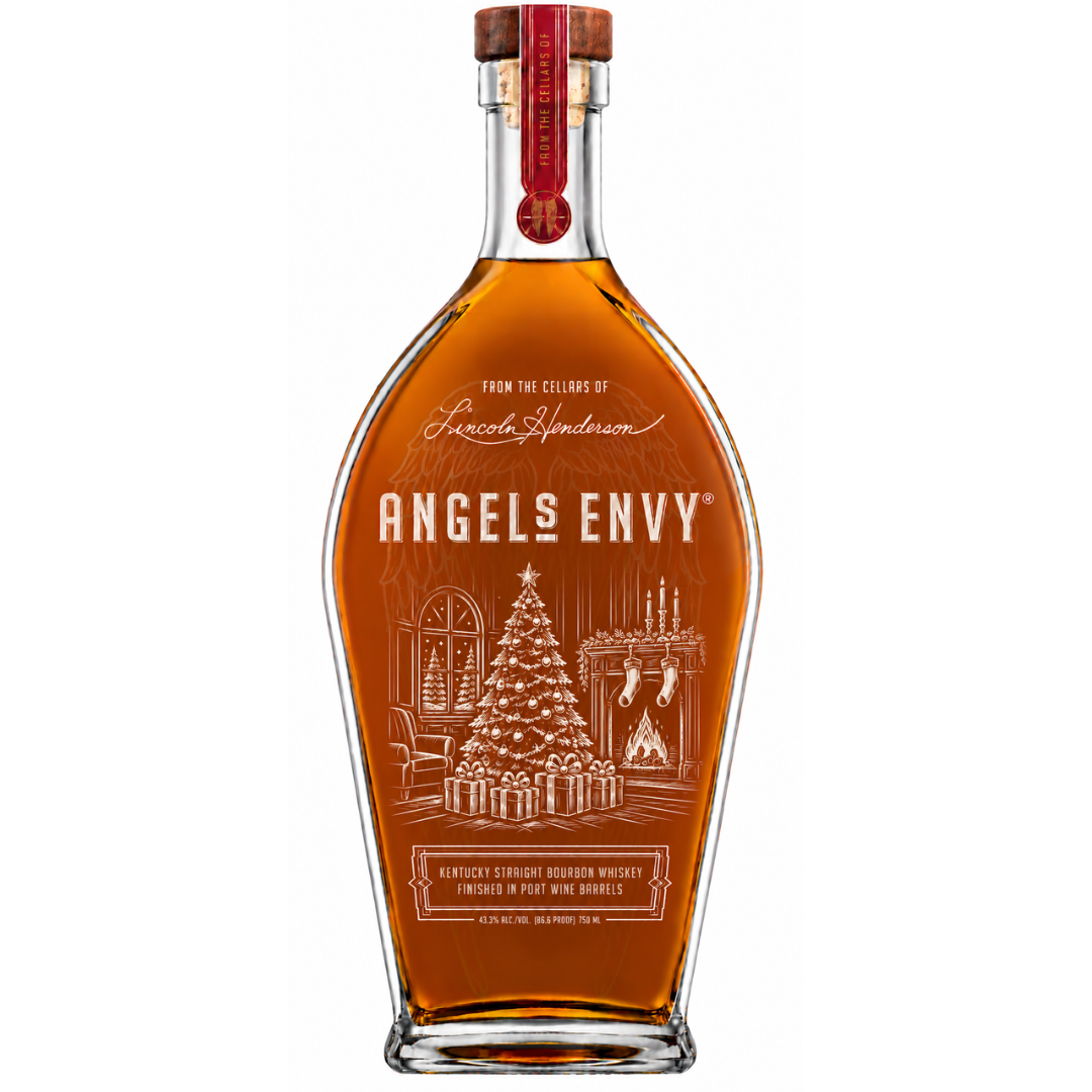 Engraved Christmas Angel's Envy Bourbon 750 mL