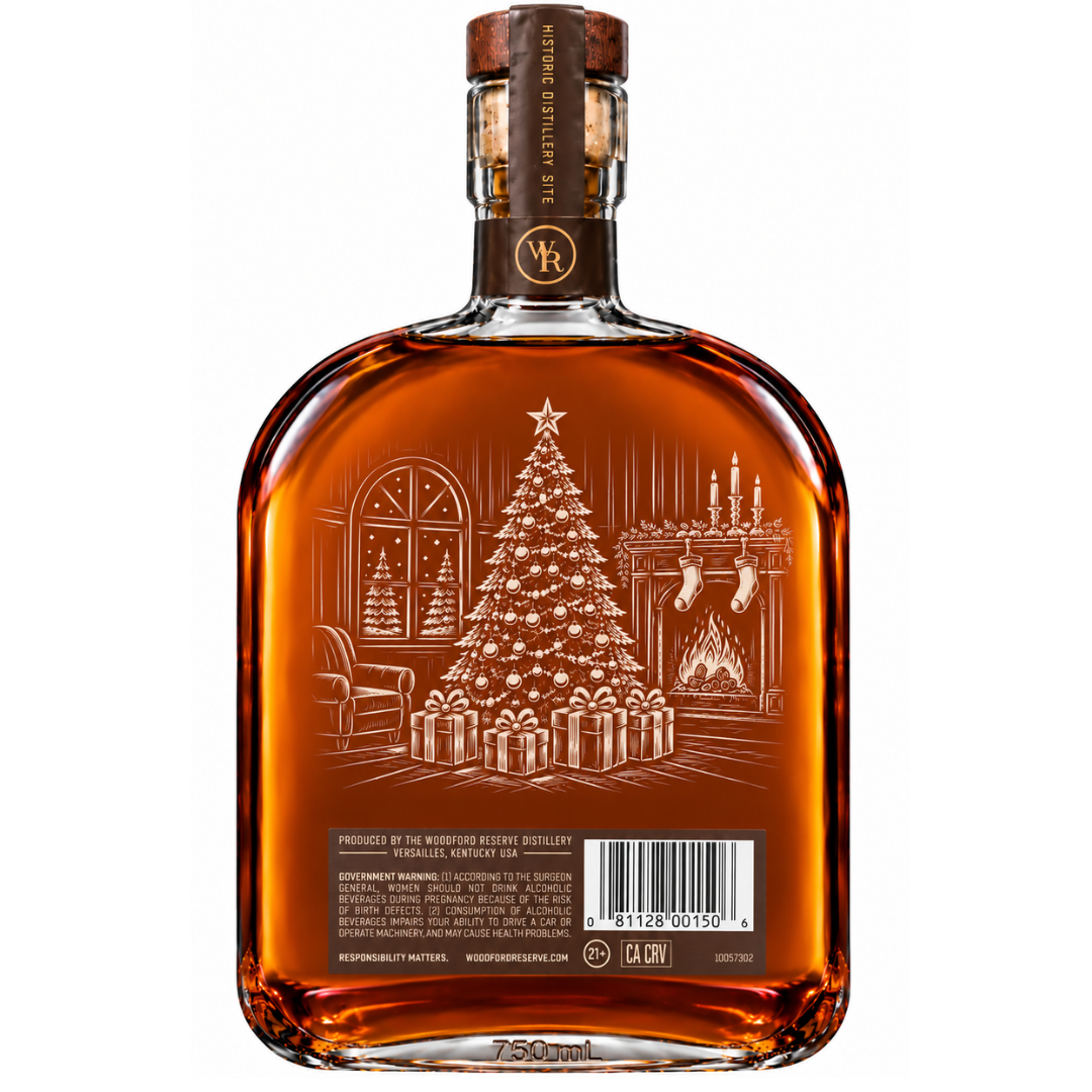 Engraved Christmas Woodford Reserve Bourbon 750 mL