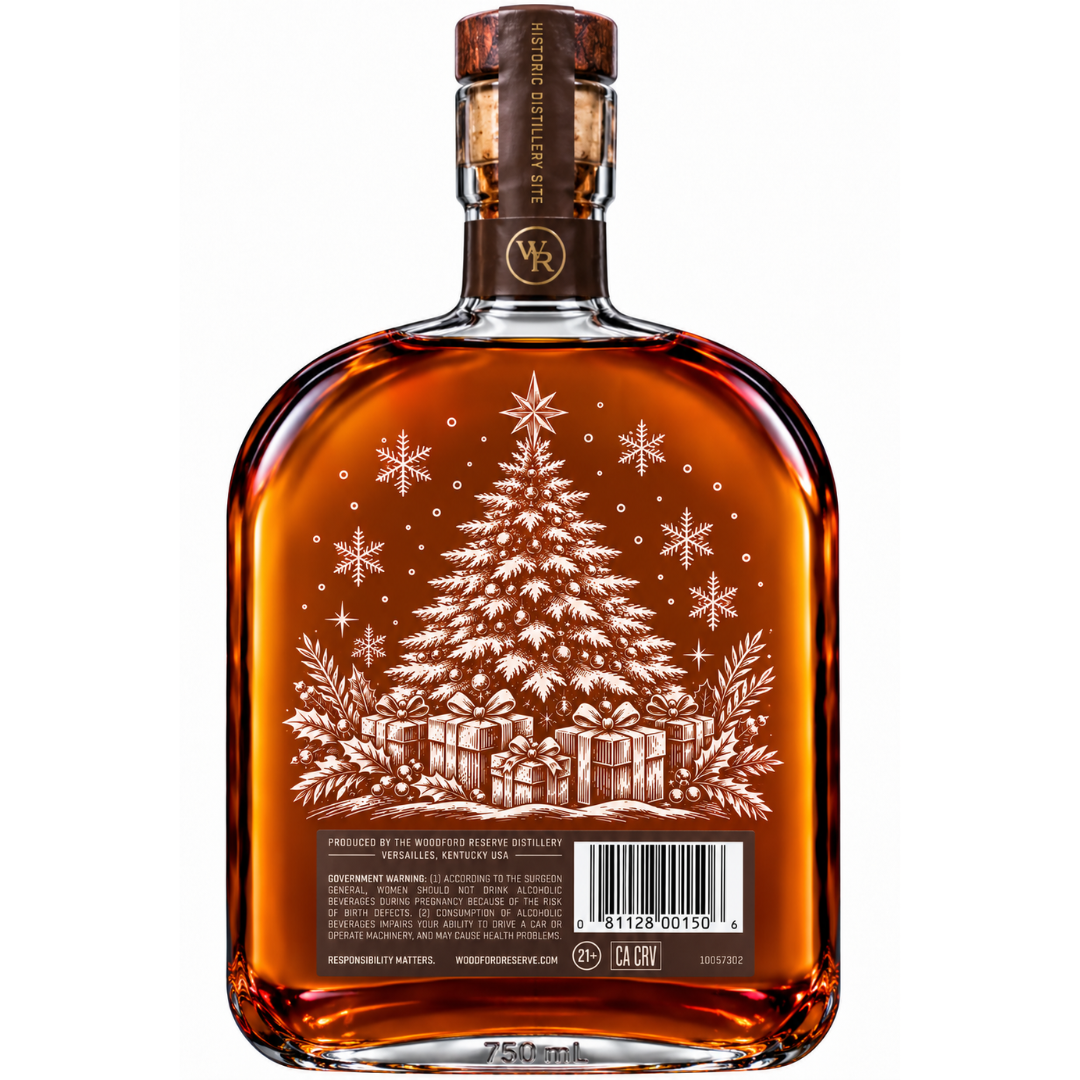 Engraved Christmas Woodford Reserve Bourbon 750 mL