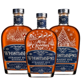Engraved Christmas WhistlePig 15 Year Rye 750 mL
