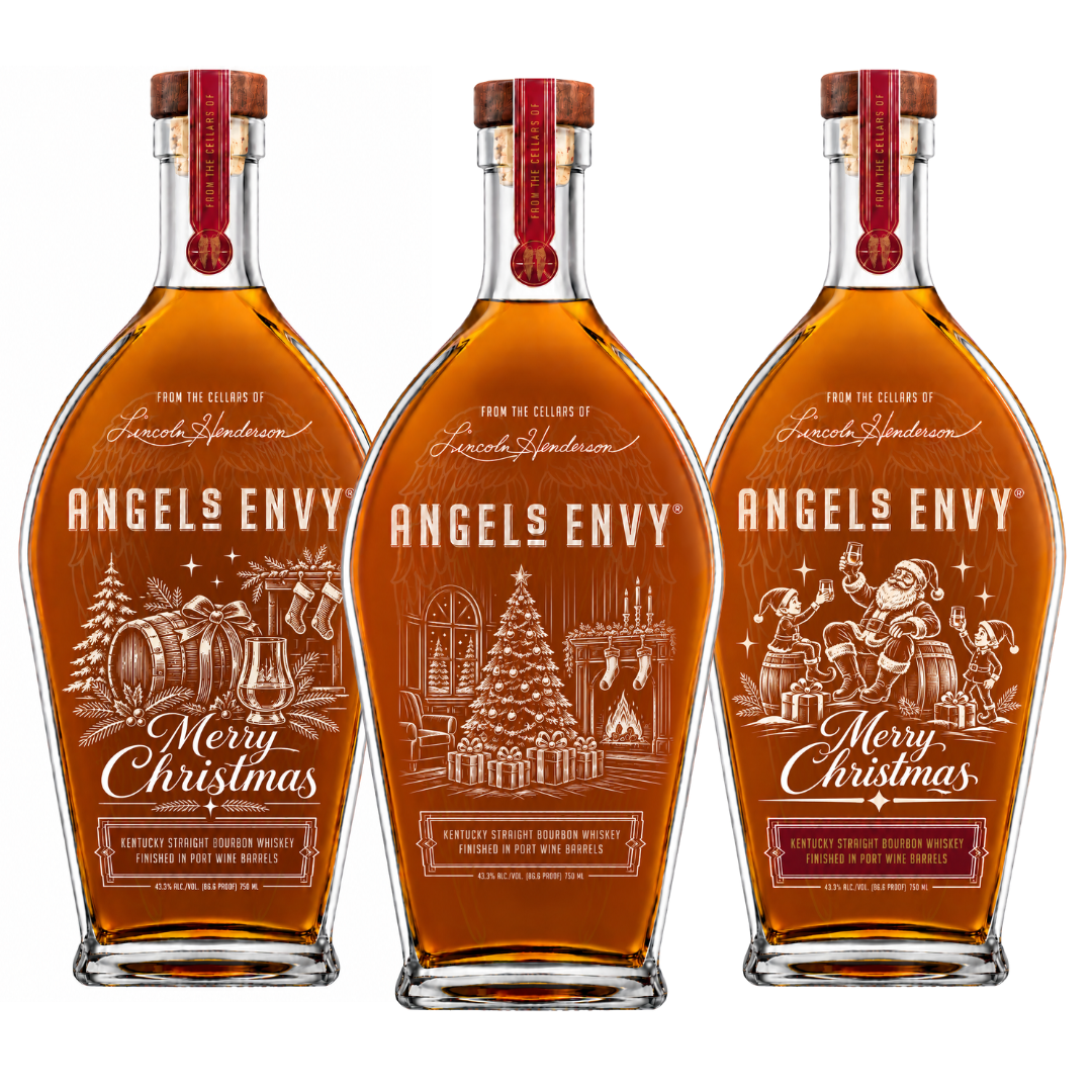 Engraved Christmas Angel's Envy Bourbon 750 mL