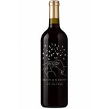 Custom "Gold Engagement" Engraved Wine Bottle 750 mL