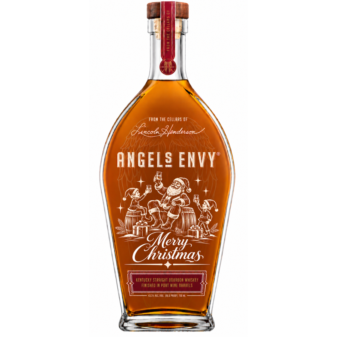 Engraved Christmas Angel's Envy Bourbon 750 mL
