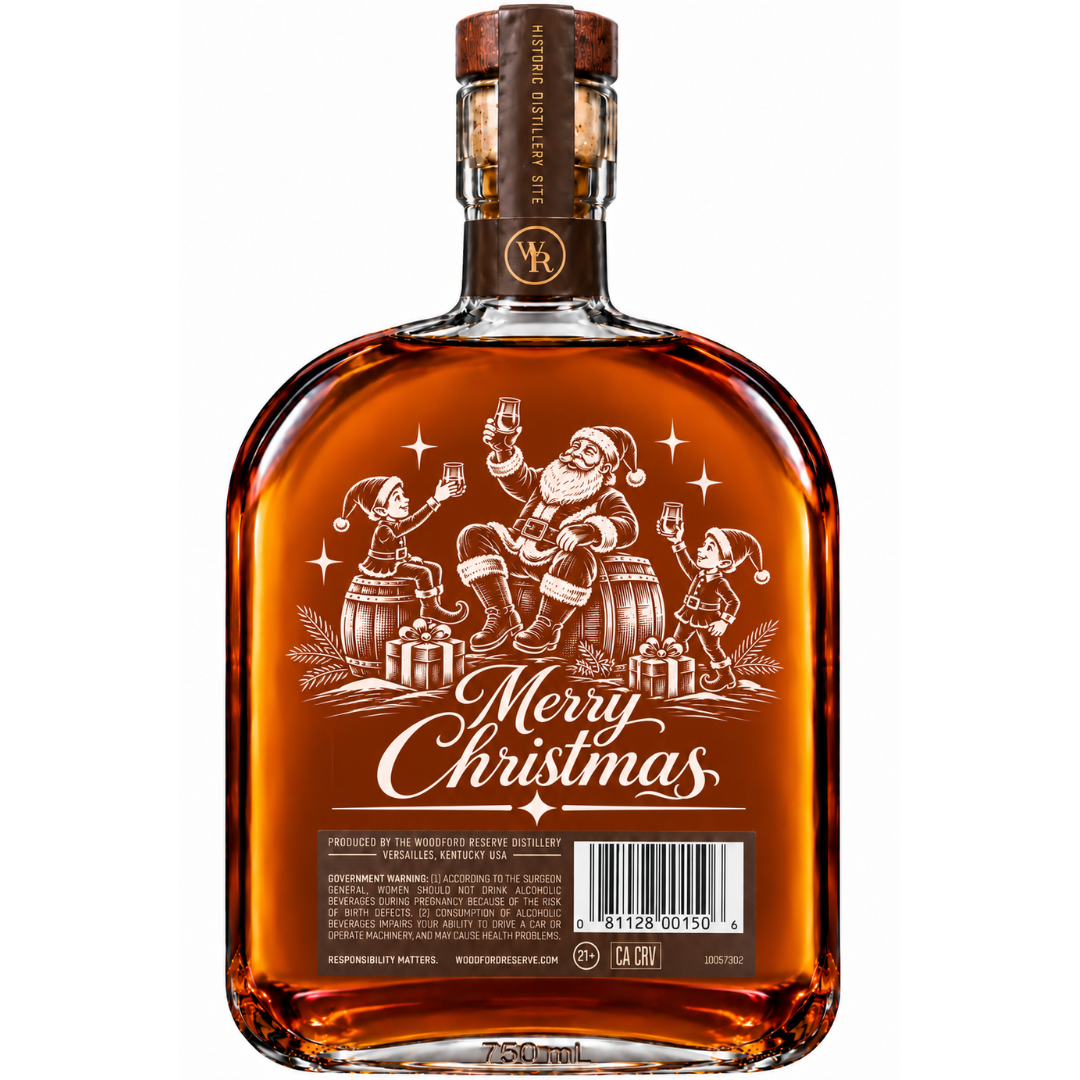 Engraved Christmas Woodford Reserve Bourbon 750 mL