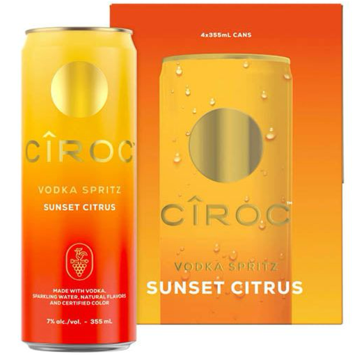 Ciroc Vodka Sunset Citrus 4pk Can