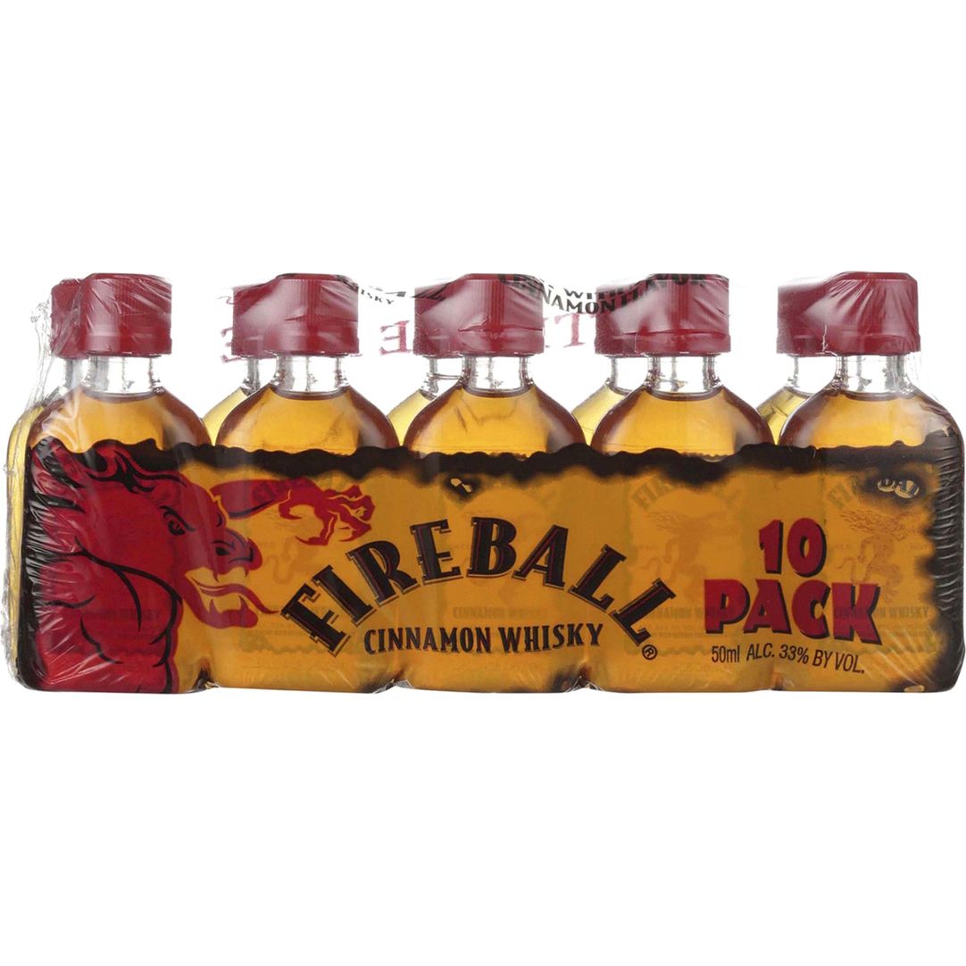 Buy Fireball Cinnamon Whiskey 50mL 10-Pack Online | Whiskey Caviar