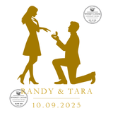 Custom "On One Knee" Engraved Wine Bottle 750 mL