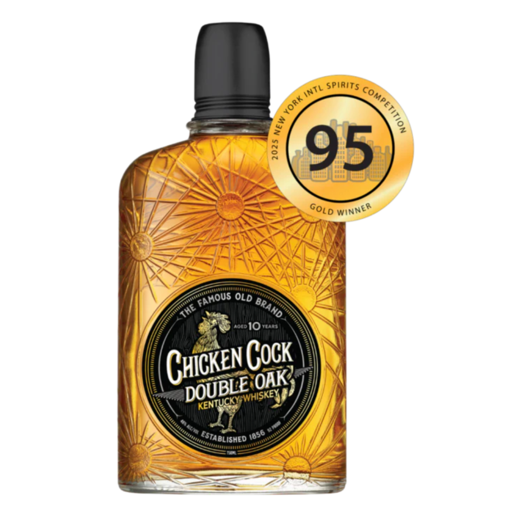 Chicken Cock Double Oak 10 Year Kentucky Whiskey 750 mL