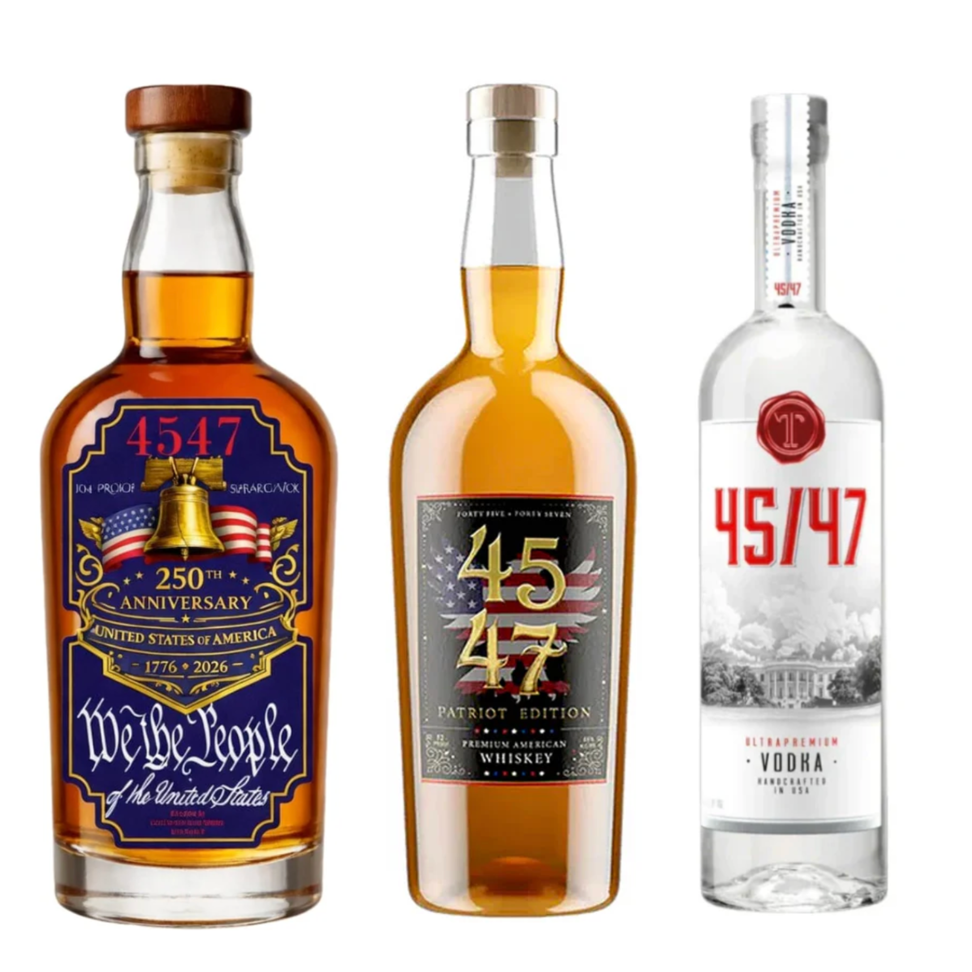 45 & 47 Patriot Edition, T 45/47 Vodka, & 250th Anniversary Tennessee Bourbon Whiskey 2026 Value Bundle