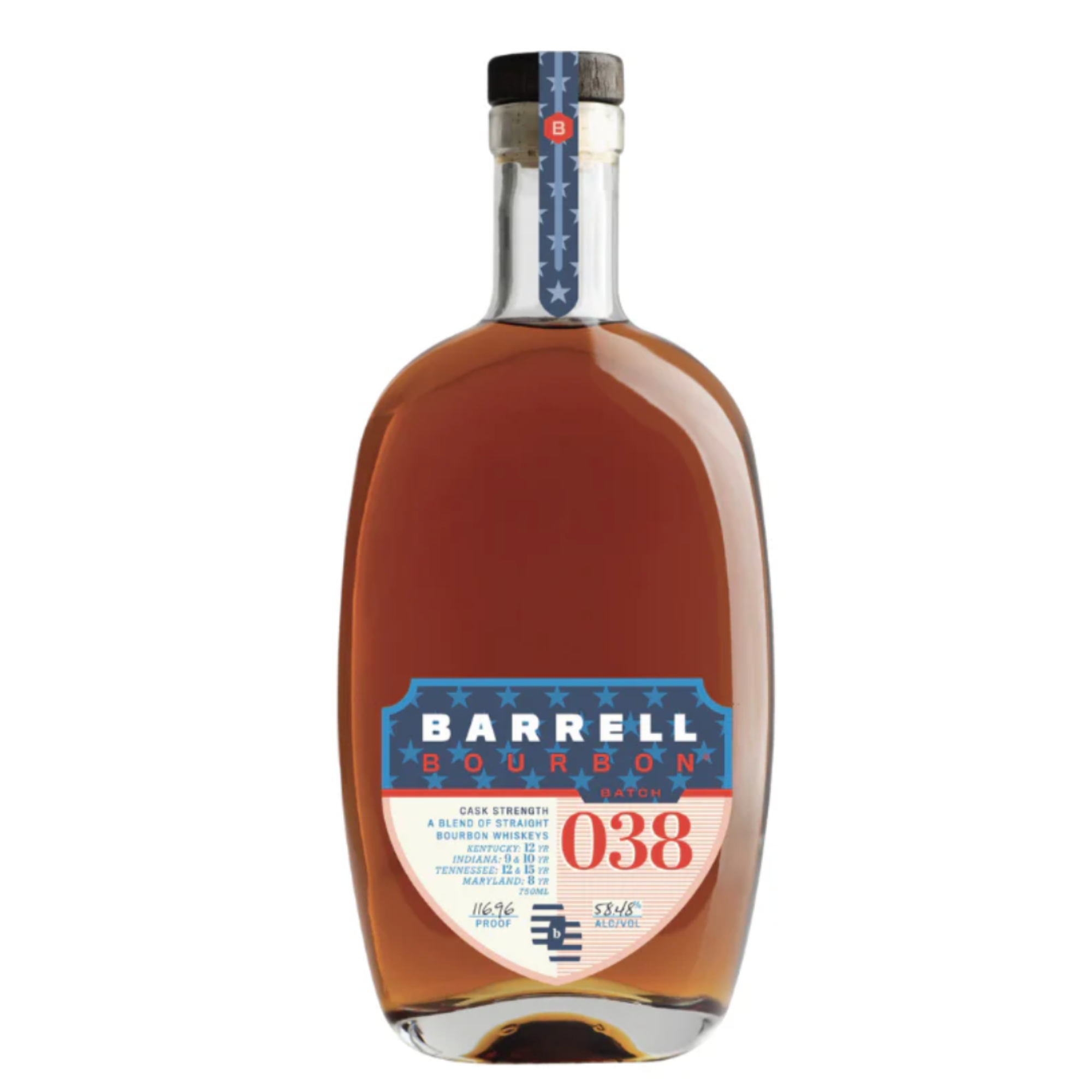 Barrell Bourbon Cask Strength Batch 038 USA 250th Anniversary Limited Edition 750mL