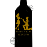 Custom "On One Knee" Engraved Wine Bottle 750 mL