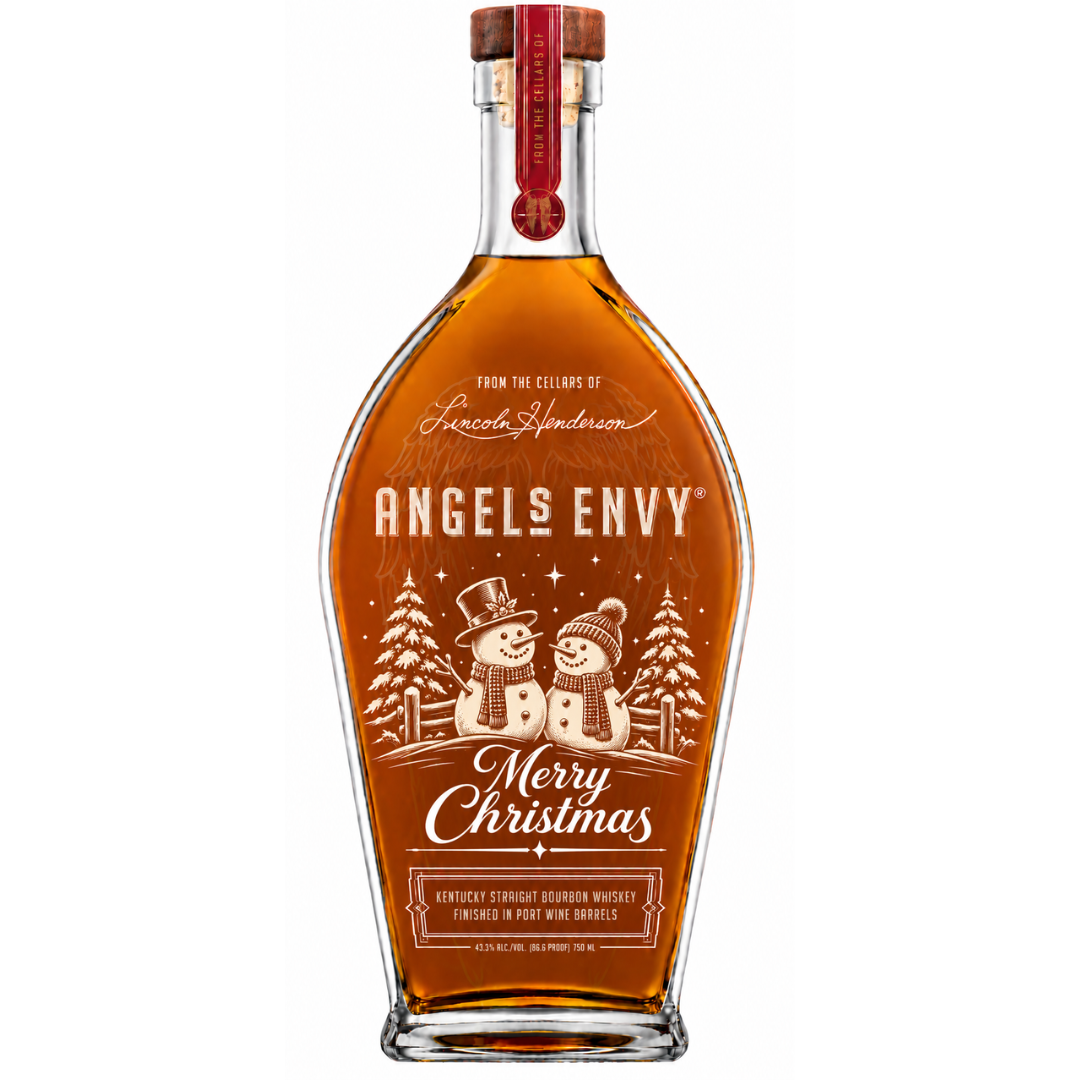 Engraved Christmas Angel's Envy Bourbon 750 mL