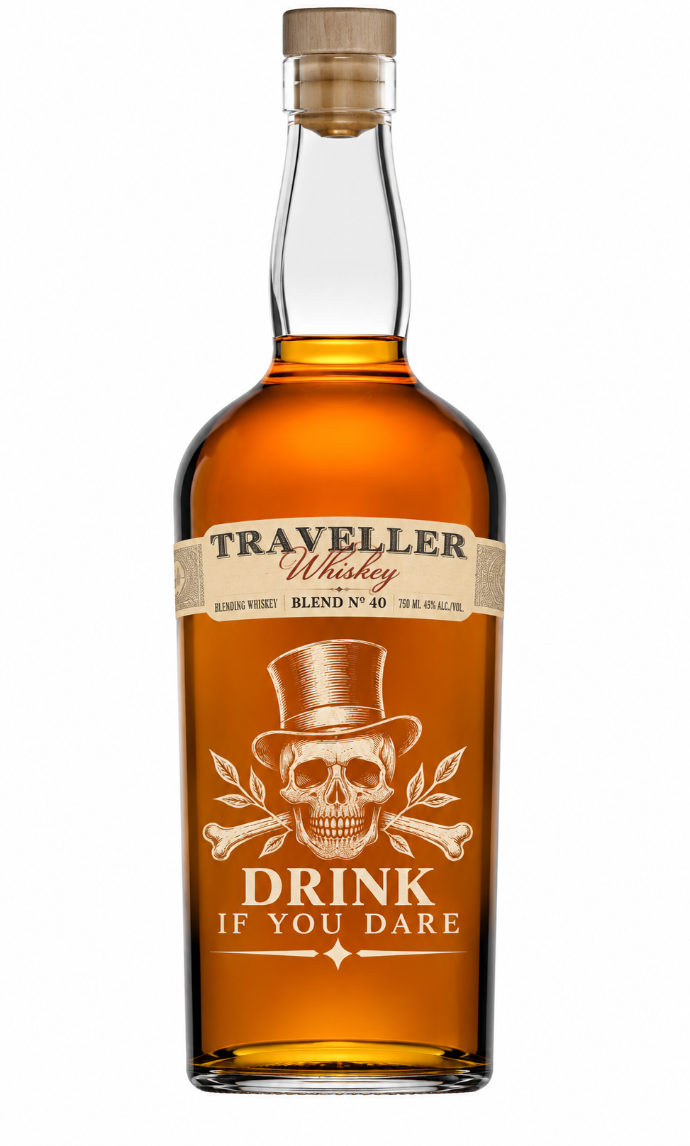 Engraved Halloween Traveller Whiskey 750 mL