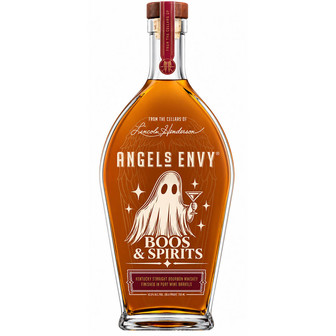 Engraved Halloween Angel's Envy Bourbon Whiskey 750 mL