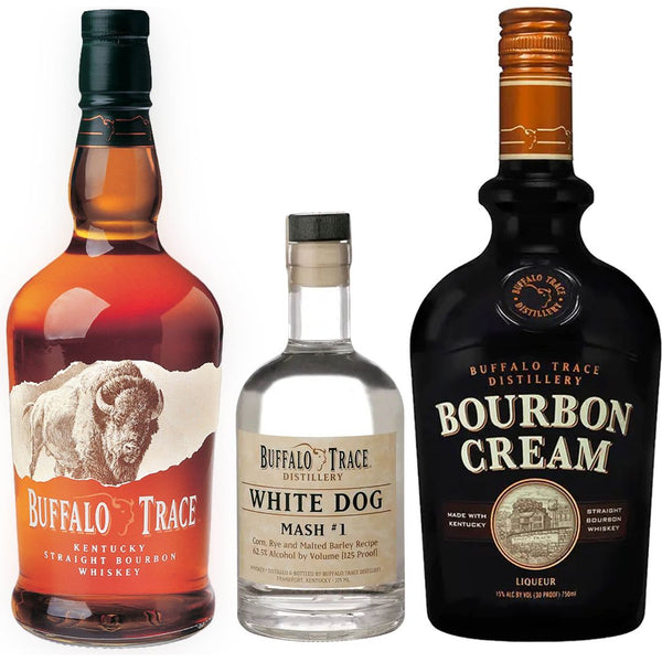 White Dog Mash, Bourbon Cream, & Buffalo Trace Whiskey Value Bundle