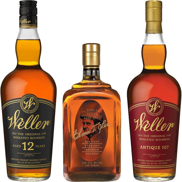 Weller 12 Year, Weller 107, & Elmer T. Lee Value Bundle 750 mL