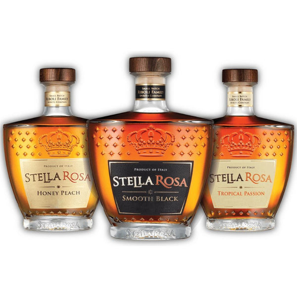 Stella Rosa Honey Peach, Smooth Black, & Tropical Passion Value Bundle 750 mL