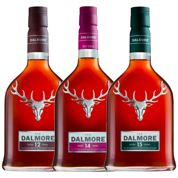 The Dalmore 12 Year, The Dalmore 14 Year, & The Dalmore 15 Year Scotch Whisky Value Bundle