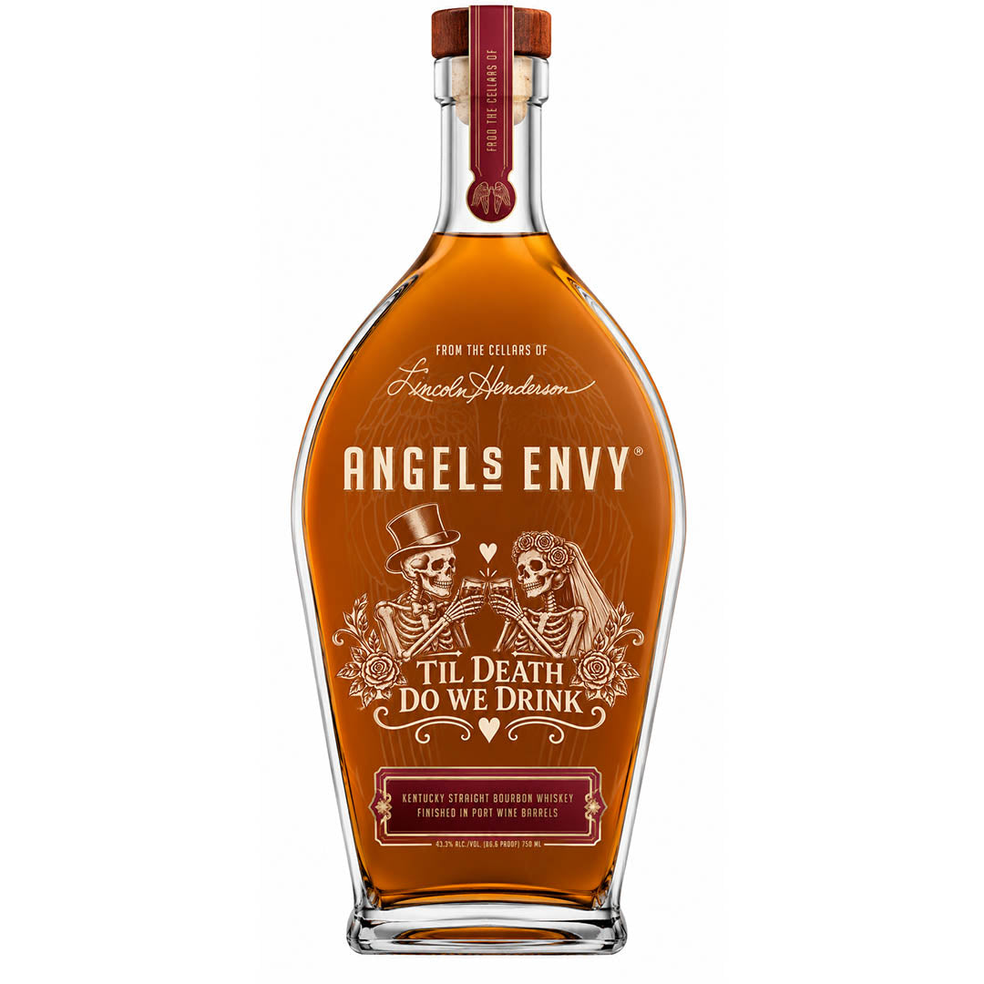 Engraved Halloween Angel's Envy Bourbon Whiskey 750 mL