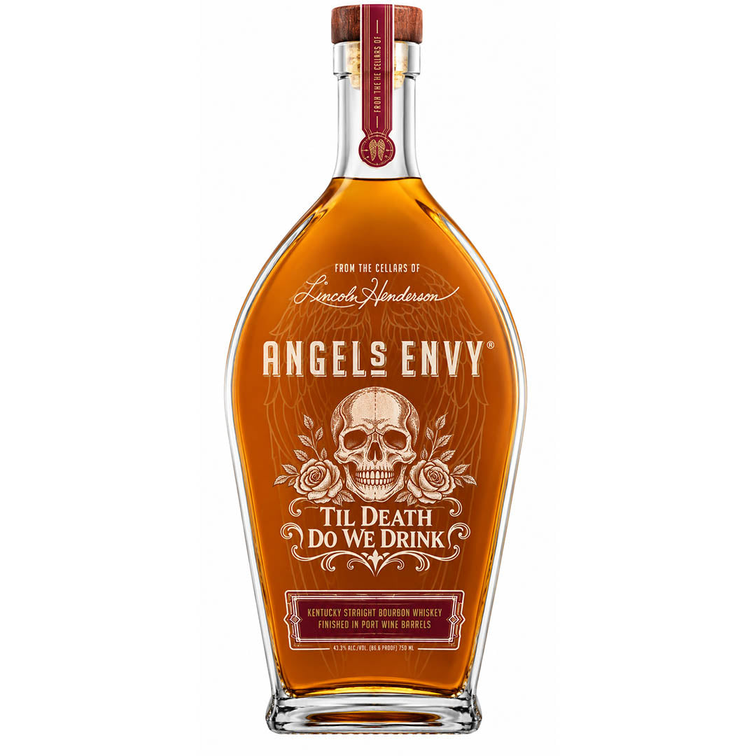 Engraved Halloween Angel's Envy Bourbon Whiskey 750 mL