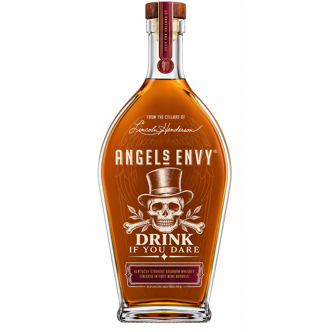 Engraved Halloween Angel's Envy Bourbon Whiskey 750 mL