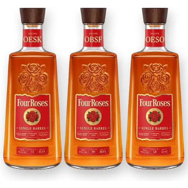 Four Roses OESK, OBSF & OESO Single Barrel Bourbon Value Bundle