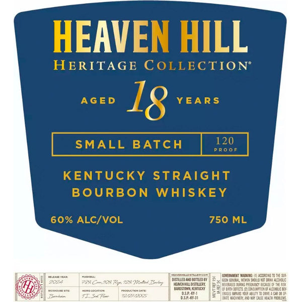 Heaven Hill Heritage Collection 18-Year-Old Barrel Proof Bourbon
