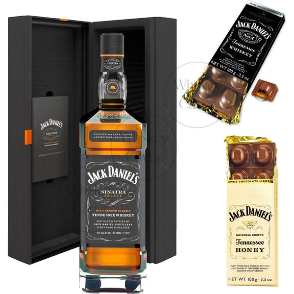 Jack Daniels Sinatra 1L, Jack Daniels Goldkenn Chocolate, & Honey Goldkenn Bar Gift Bundle