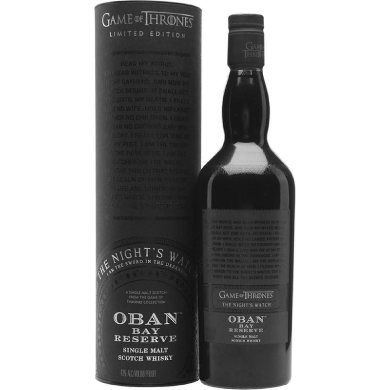 Oban Bay Reserve Scotch Game of Thrones The Night's Watch 750 mL