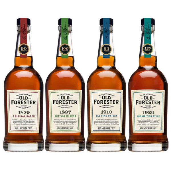 Old Forester 1870, 1897, 1910, & 1920 Whisky Value Bundle 750 mL