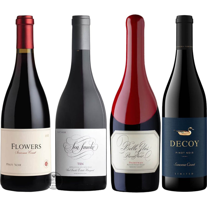 Sea Smoke, Flowers, Belle Glos, & Decoy Pinot Noir Value Bundle 750 mL