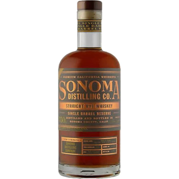 Sonoma Distilling Single Barrel Straight Rye Whiskey Cask Strength