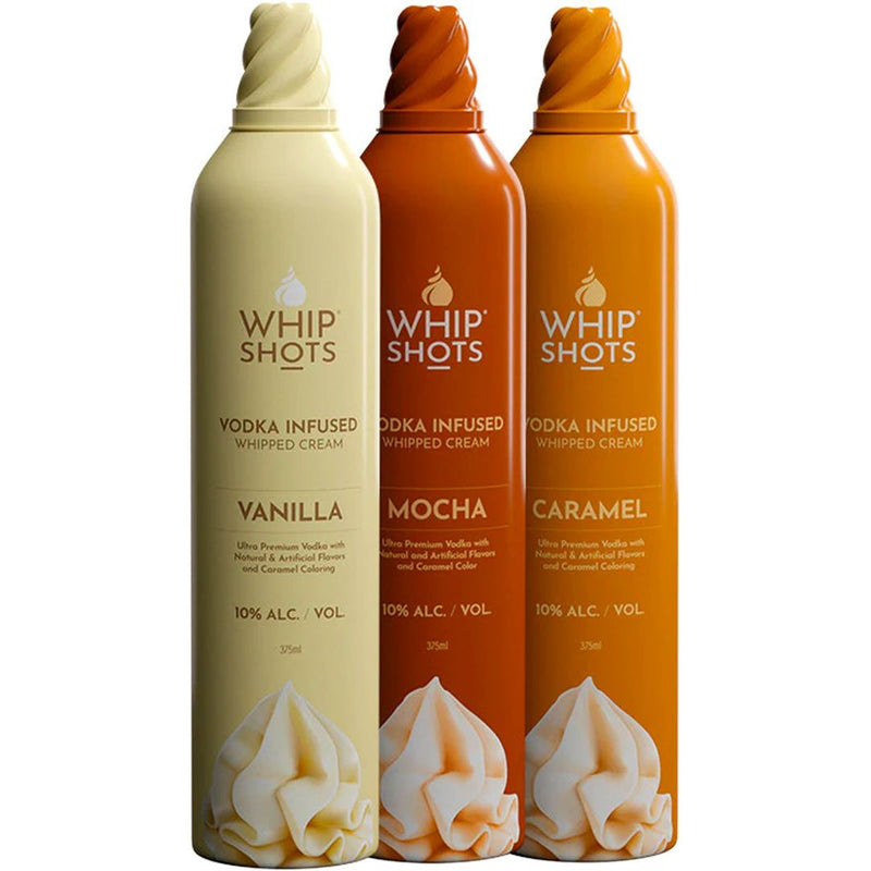 Vodka Infused Whip Shots Whipped Cream by Cardi B Value Bundle 375mL