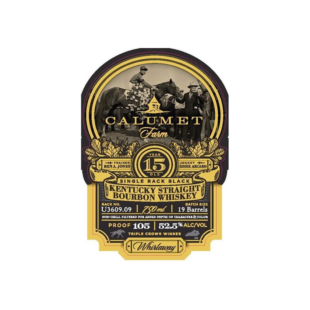 Calumet Farm 15 Year Old Single Rack Black Bourbon Whiskey - Whiskey Caviar