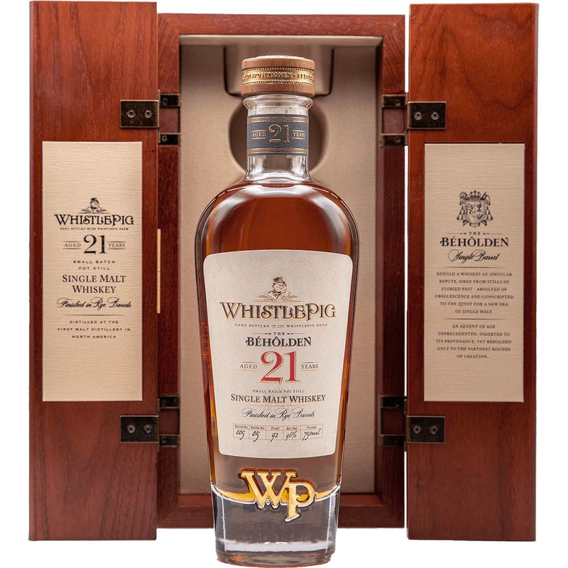 The WhistlePig BÉHÔLDEN 21 Year Single Malt Whiskey