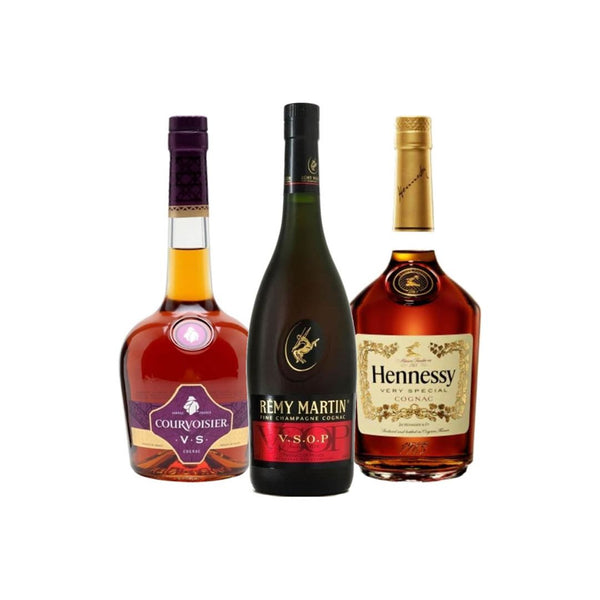 Courvoisier, Remy Martin, & Hennessy Cognac Value Bundle